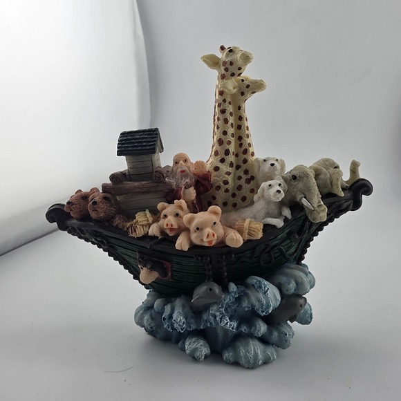 Noah's Ark Figurine Animals Giraffe Bears Pigs Dogs Religious Decor Statue - Picture 1 of 3